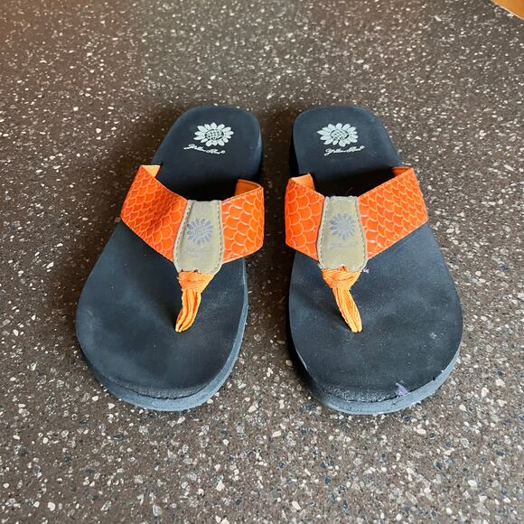 Yellow Box Flip Flops Orange Womens Size 7.5 Casual - Picture 5 of 7